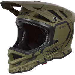 Oneal Blade Polyacrylite Strike Casco da discesa, nero-verde, dimensione XS per uomo