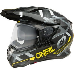 Oneal D-SRS Square V.25 Casco da motocross, nero-grigio-giallo, dimensione L per uomo