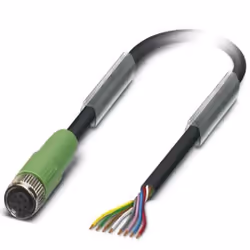 Phoenix Contact SAC-8P-10.0-PUR/M 8FS, 10 m, M8, Femmina, Nero, -25 - 85 °C