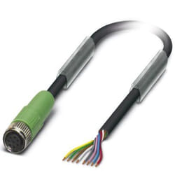 Phoenix Contact SAC-8P-10.0-PUR/M 8FS 10 m M8 Nero
