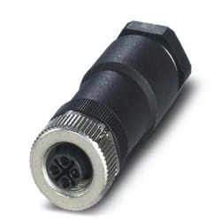 Phoenix Contact 1404642 cavo di collegamento M12 Nero, Acciaio inox
