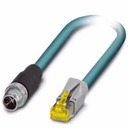 Phoenix Contact 1407474, 10 m, Cat6a, S/FTP (S-STP), RJ-45, M12, Blu