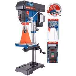 TRAPANO A COLONNA DA BANCO CON LASER 550 W SCHEPPACH DP18VARIO Il trapano da banco è indicato per forature in metallo, legno, ...