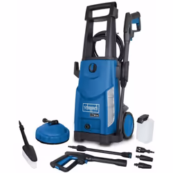 Con i suoi 180 bar, l'idropulitrice elettrica Scheppach HCE2600 è valido aiuto in casa e in cortile. Con la sua varietà di ac ...