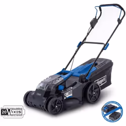 Con una larghezza di taglio di 43 cm, il rasaerba a batteria Scheppach BC-MP430-X è un potente aiuto anche per giardini più g ...