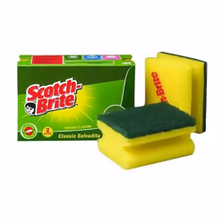 SPUGNE 3M SCOTCH-BRITE A26 ACCOPPIATO TERMOSALDATO SPUGNA MORBIDA E FIBRA RUVIDA SPECIALE FORMA SALVAUNGHIE PER PULIZIE GENER ...