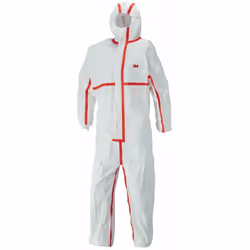 tuta protettiva 3M ™>> 4565 < Inserti elastici all'anca 3-strato cappuccio Bündchen a maglia materiale: laminato standard: EN ...