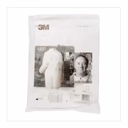 3M 4400-W, Bianco, XL, Adulto, Unisex, Corto, Allacciatura a zip
