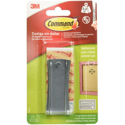 3M - Command 17047 Gancio appendiquadri Metallico dentato-Misura s, Argento, m