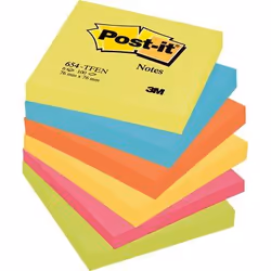 Post-It FT510283540, Quadrato, Blu, Verde, Arancione, Rosa, Giallo, Carta, 76 mm, 76 mm, 100 fogli