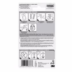 3M 17091AWFGN gancio di stoccaggio domestico Esterno Gancio polivalente Trasparente 1 pz