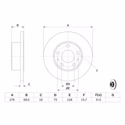 Disco freno BOSCH 0 986 479 163 posteriore, pieno, 1 Pezzo - Vista aggiuntiva 6