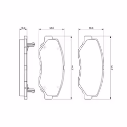 Set di pastiglie freno BOSCH 0 986 424 809, anteriore - Vista aggiuntiva 8