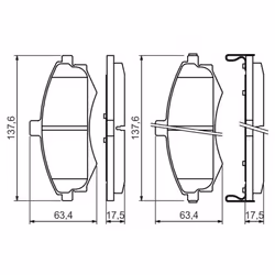 Set di pastiglie freno BOSCH 0 986 424 810, anteriore - Vista aggiuntiva 8