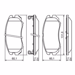Set di pastiglie freno BOSCH 0 986 424 815, anteriore - Vista aggiuntiva 7