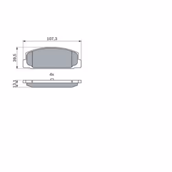 Set di pastiglie freno BOSCH 0 986 424 817, posteriore - Vista aggiuntiva 7