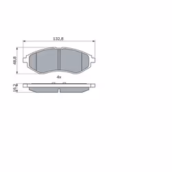 Set di pastiglie freno BOSCH 0 986 424 818, anteriore - Vista aggiuntiva 8