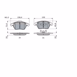 Set di pastiglie freno BOSCH 0 986 424 825, anteriore - Vista aggiuntiva 7