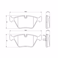 Set di pastiglie freno BOSCH 0 986 424 828, anteriore - Vista aggiuntiva 6
