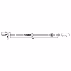 Sensore, velocità ruota BOSCH 0 265 007 896 - Vista aggiuntiva 5