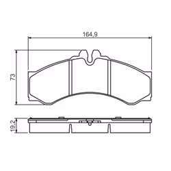 Set di pastiglie freno BOSCH 0 986 424 832, anteriore, posteriore - Vista aggiuntiva 7