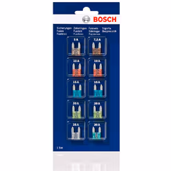 Fusibili per auto; Confezione da 10 pezzi: 1x 5/7.5/25/30 Ah. 2 x 10/15/20 Ah. Fusibile standard 10Pz Bosch Fusibili per aut ...