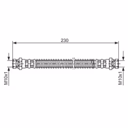 Filettatura interna 2 [mm]: M10x1. Filettatura interna [mm]: M10x1. Indice: 1 987 476 019. Lunghezza [mm]: 205. Numero del Pr ...