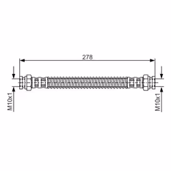 Filettatura interna 2 [mm]: M10x1. Filettatura interna [mm]: M10x1. Indice: 1 987 476 850. Lunghezza [mm]: 258. Numero del Pr ...