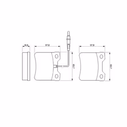 Set di pastiglie freno BOSCH 0 986 494 000, posteriore - Vista aggiuntiva 7