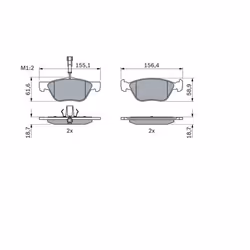 Set di pastiglie freno BOSCH 0 986 494 004, anteriore - Vista aggiuntiva 6