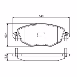 Set di pastiglie freno BOSCH 0 986 494 026, anteriore - Vista aggiuntiva 4