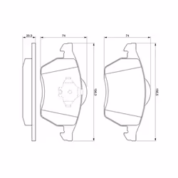Set di pastiglie freno BOSCH 0 986 494 003, anteriore - Vista aggiuntiva 6