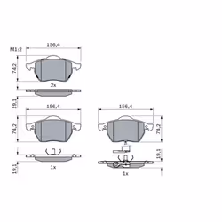 Set di pastiglie freno BOSCH 0 986 494 018, anteriore - Vista aggiuntiva 5