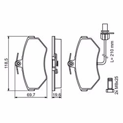 Set di pastiglie freno BOSCH 0 986 494 042, anteriore - Vista aggiuntiva 4