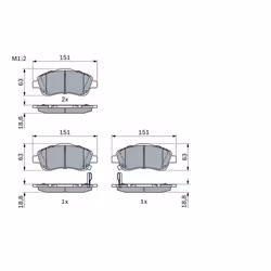 Set di pastiglie freno BOSCH 0 986 494 054, anteriore - Vista aggiuntiva 6