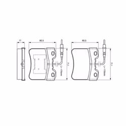Set di pastiglie freno BOSCH 0 986 461 130, anteriore - Vista aggiuntiva 8