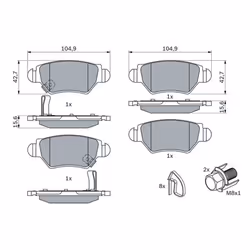 Set di pastiglie freno BOSCH 0 986 494 014, posteriore - Vista aggiuntiva 6
