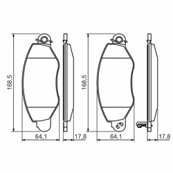 Set di pastiglie freno BOSCH 0 986 494 037, anteriore - Vista aggiuntiva 8