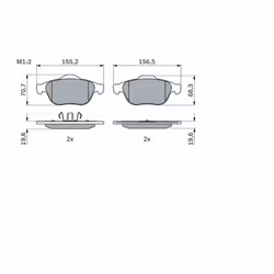 Set di pastiglie freno BOSCH 0 986 494 033, anteriore - Vista aggiuntiva 5