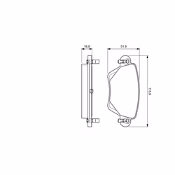 Set di pastiglie freno BOSCH 0 986 494 046, posteriore - Vista aggiuntiva 4