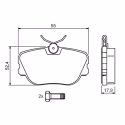 Set di pastiglie freno BOSCH 0 986 494 058, anteriore