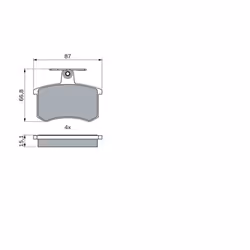Set di pastiglie freno BOSCH 0 986 494 059, posteriore - Vista aggiuntiva 7