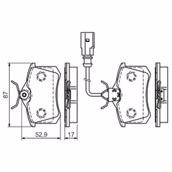 Set di pastiglie freno BOSCH 0 986 494 025, posteriore - Vista aggiuntiva 4