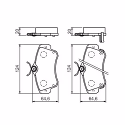 Set di pastiglie freno BOSCH 0 986 494 029, anteriore - Vista aggiuntiva 5