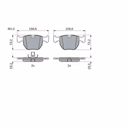 Set di pastiglie freno BOSCH 0 986 494 028, anteriore - Vista aggiuntiva 5