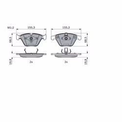 Set di pastiglie freno BOSCH 0 986 494 036, anteriore - Vista aggiuntiva 4