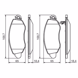 Set di pastiglie freno BOSCH 0 986 494 047, anteriore - Vista aggiuntiva 5
