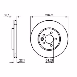 Disco freno BOSCH 0 986 478 314 anteriore, ventilato, altamente carbonizzato, 1 Pezzo - Vista aggiuntiva 7