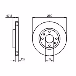 Disco freno BOSCH 0 986 479 229 anteriore, ventilato, 1 Pezzo - Vista aggiuntiva 7