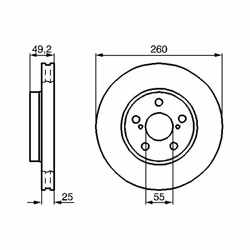 Disco freno BOSCH 0 986 478 451 anteriore, ventilato, 1 Pezzo - Vista aggiuntiva 5